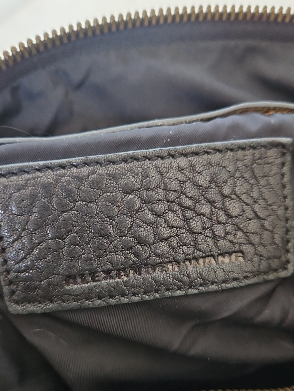ALEXANDER WANG: Vintage  Black Textured Leather Rocco Bag - Picture 7 of 12